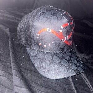 Gucci Black and Red Logo Cap